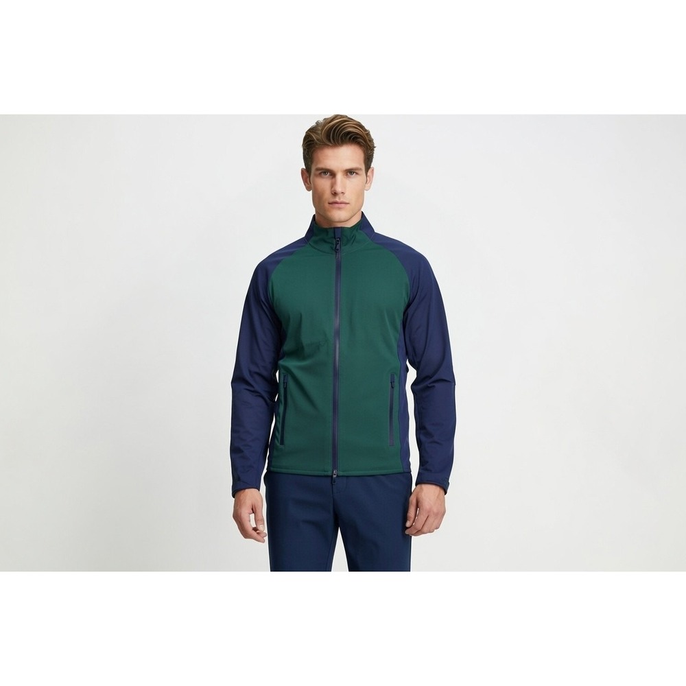 Holderness & Bourne The Hyde Full Zip Performance Jacket Mens S WaterResist Pine